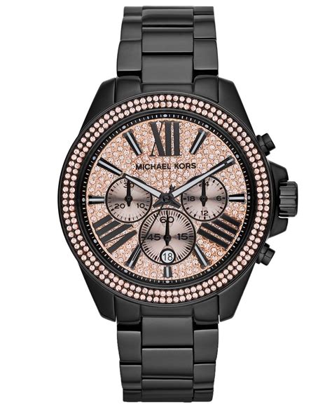 michael kors ladies watches black|michael kors ladies watches outlet.